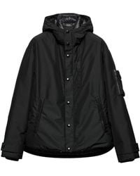 Prada - Technical Fabric Down Jacket With Hood - Lyst