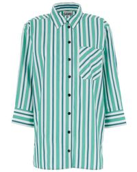 Ganni - Striped Shirt - Lyst