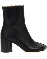 MM6 by Maison Margiela - Stitch-Out Leather Ankle Boots - Lyst