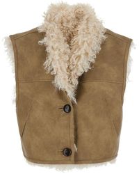 Isabel Marant - Shearling Coat With Reversible Deisgn And Button Closure - Lyst