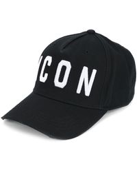 DSquared² Embroidered Icon Baseball Cap - Black