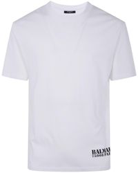 Balmain - Small Stamp" Regular Fit T-Shirt - Lyst