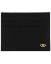 Ferragamo - Leather Gancini Card Holder - Lyst
