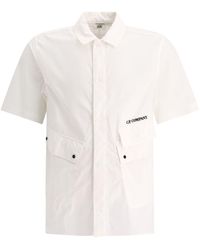 C.P. Company - Poplin Shirt With Pockets - Lyst