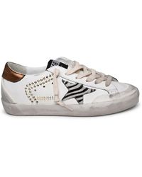 Golden Goose - 'super-star Penstar' White Nappa Leather Sneakers - Lyst