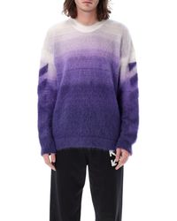 Off-White c/o Virgil Abloh Diag Arrow Brushed Knit Sweater - Purple