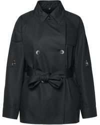 Fay - Double-Breasted Short Cotton Trench Coat - Lyst