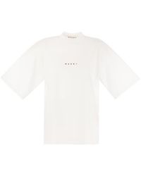 Marni - Cotton T-shirt With Logo - Lyst