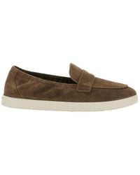 Tory Burch - Loafers With Logo Plaque On The Front And Slip-On Design - Lyst