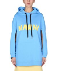 Marni Sweatshirt With Logo Print - Blue