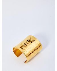 Saint Laurent - Wide Open Cassandre Bracelet - Lyst
