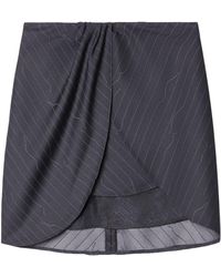 Off-White c/o Virgil Abloh - Draped Pinstripe Mini Skirt - Lyst