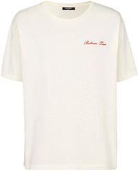 Balmain - Logo-Embroidered Cotton T-Shirt - Lyst