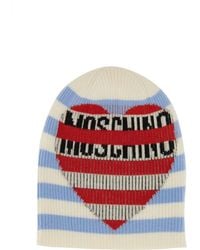 Moschino - Wool Cap With Logo - Lyst