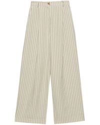 Alysi - High-Waisted Striped Trousers - Lyst
