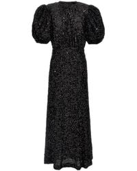 ROTATE BIRGER CHRISTENSEN - All-Over Sequin-Embellished Midi Dress With Ribbon Fastening - Lyst