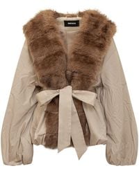 ROTATE BIRGER CHRISTENSEN - Rotate Jacket With Faux Fur Inserts - Lyst