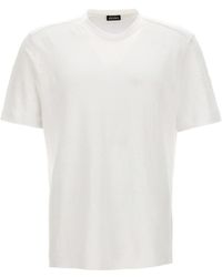 ZEGNA - Linen T-Shirt - Lyst