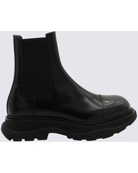 Alexander McQueen - Black Leather Chelsea Boots - Lyst