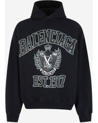 Balenciaga - Hood Printed Sweatshirt - Lyst