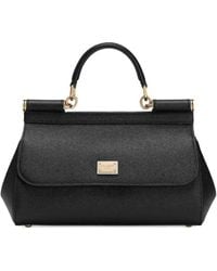 Dolce & Gabbana - Medium Sicily Leather Tote Bag - Lyst