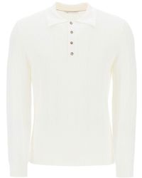 Brunello Cucinelli - Long Sleeved Knitted Polo Shirt - Lyst