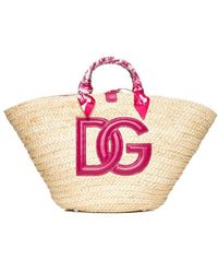 Dolce & Gabbana - Kendra Large Straw Tote Bag - Lyst