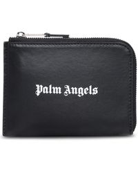 Palm Angels - Black Leather Cardholder - Lyst