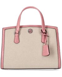 Michael Kors - Chantal Canvas Pink Handbag - Lyst