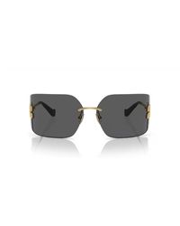 Miu Miu - Mu 54ys Square-frame Metal Sunglasses - Lyst
