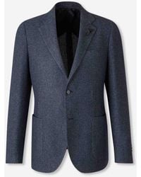 Lardini - Straight Wool Blazer - Lyst