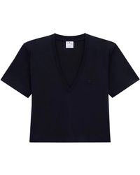 Courreges - T-Shirt With Logo Application - Lyst