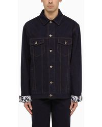 Burberry - Denim Jacket With Contrasting Cuffs - Lyst