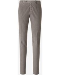PT Torino - Formal Micropana Cotton Trousers - Lyst