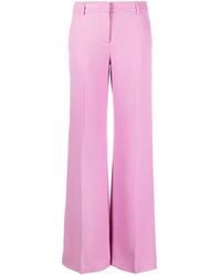 Etro - Flared Wool-blend Trousers - Lyst