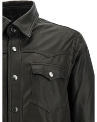 Giorgio Brato - Black Western Jacket With Long Sleeve In Smooth Leather Man - Lyst