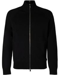 BOSS - High Collar Zipped Cardigan - Lyst