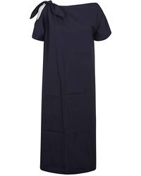 Liviana Conti - One-Shoulder Cotton Blend Long Dress - Lyst