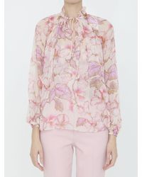 Zimmermann - Floral Print Blouse - Lyst