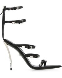 Versace - Leather Pin-Point Sandals - Lyst