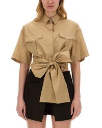 MSGM - Shirt With Bow - Lyst