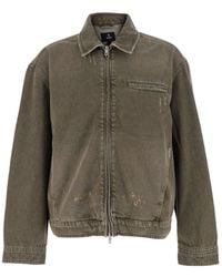 Represent - Jacket With Classic Collar And Logo Plaque On The Front - Lyst