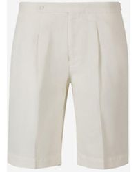 Incotex - Cotton And Linen Bermuda Shorts - Lyst