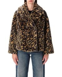 A.P.C. - Leopard-print Faux Fur Johanna Coat A.p.c - Lyst
