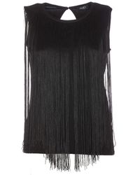 Liu Jo - Top With Fringes - Lyst