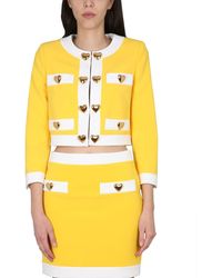Moschino - Heart Buttons Crepe Jacket - Lyst