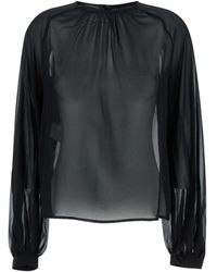 ANDAMANE - Blouse With Crew Neck - Lyst