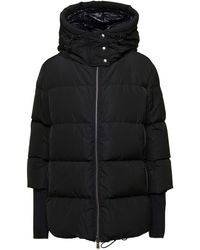 Tatras - 'azara' Black Hooded Down Jacket With Logo Detail In Nylon Woman - Lyst
