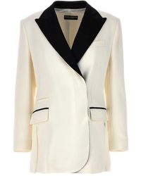 Dolce & Gabbana - Double-Breasted Jacket With Peak Revers - Lyst