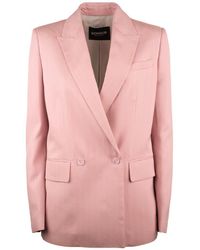 Dondup - Pinstripe Double-Breasted Blazer - Lyst